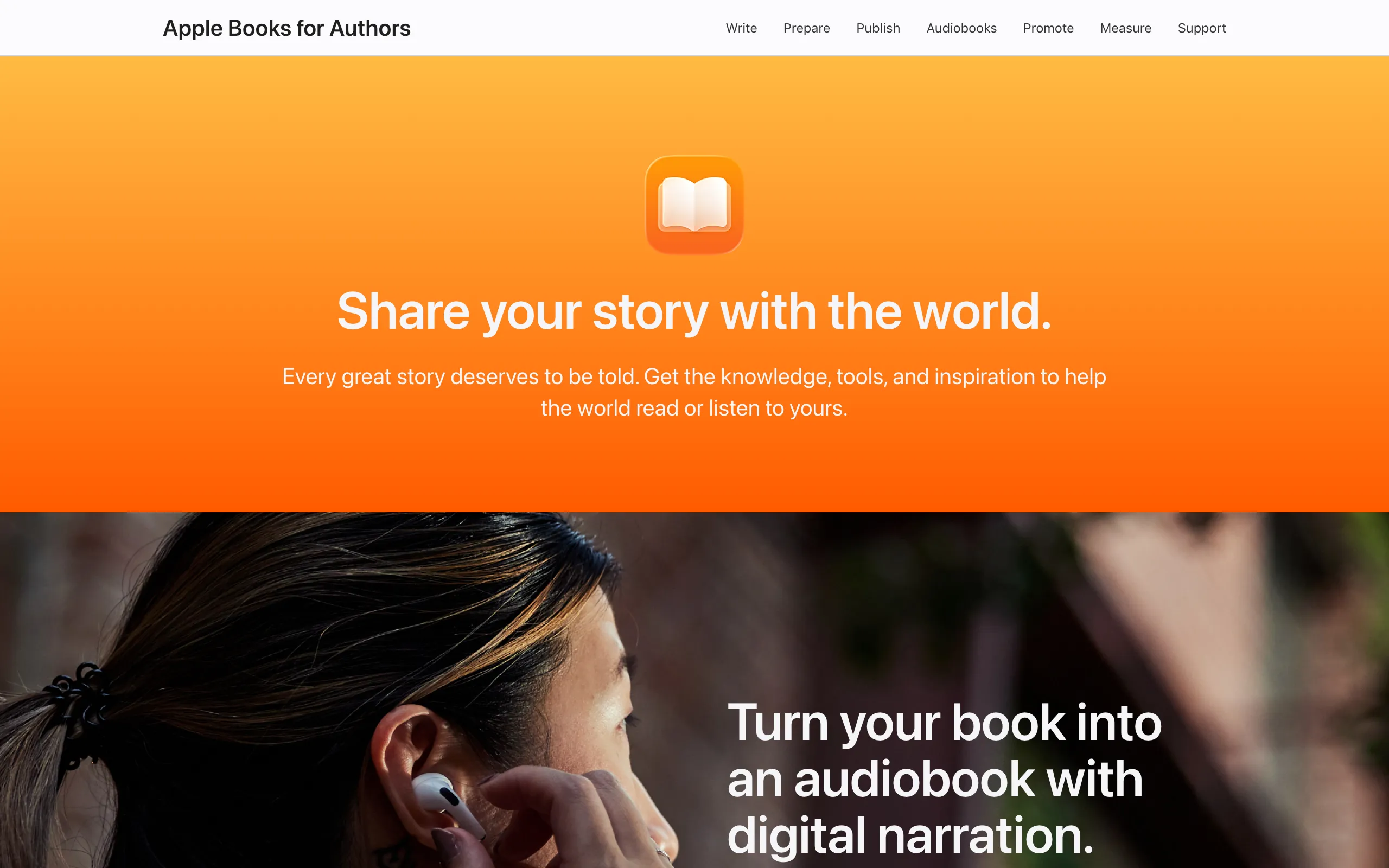Apple Books Digital Narration website screenshot