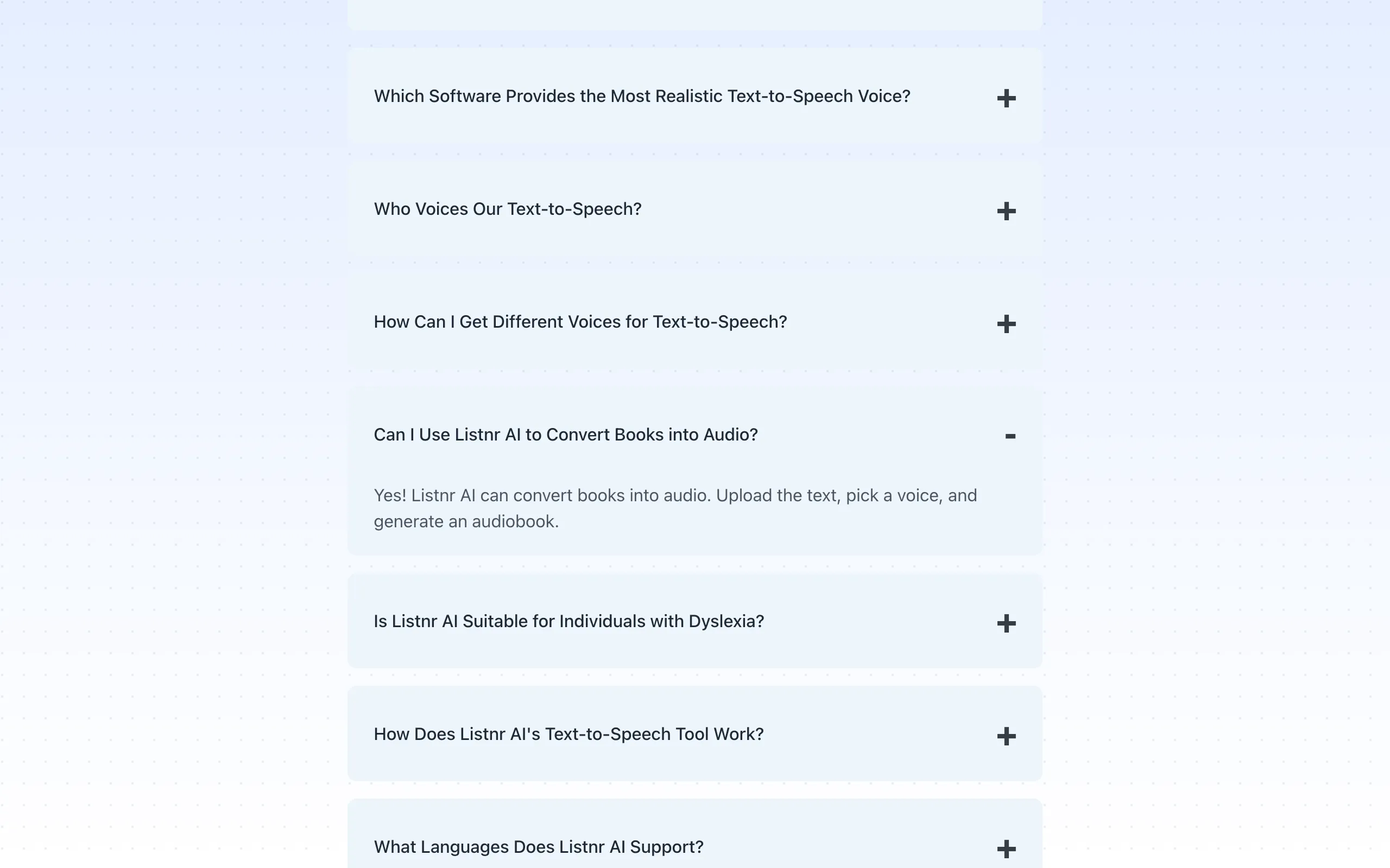 Listnr website screenshot