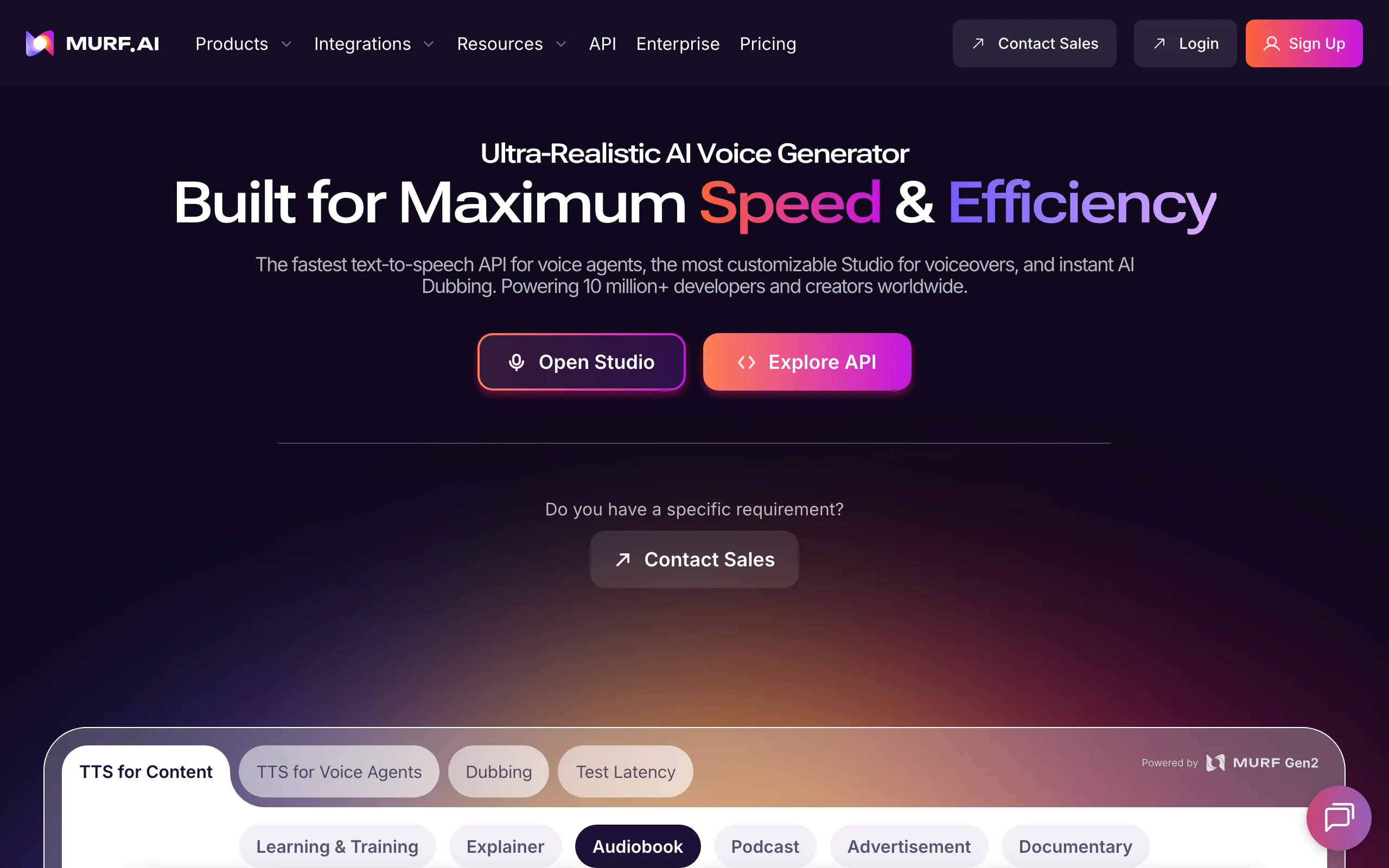 Murf.ai website screenshot