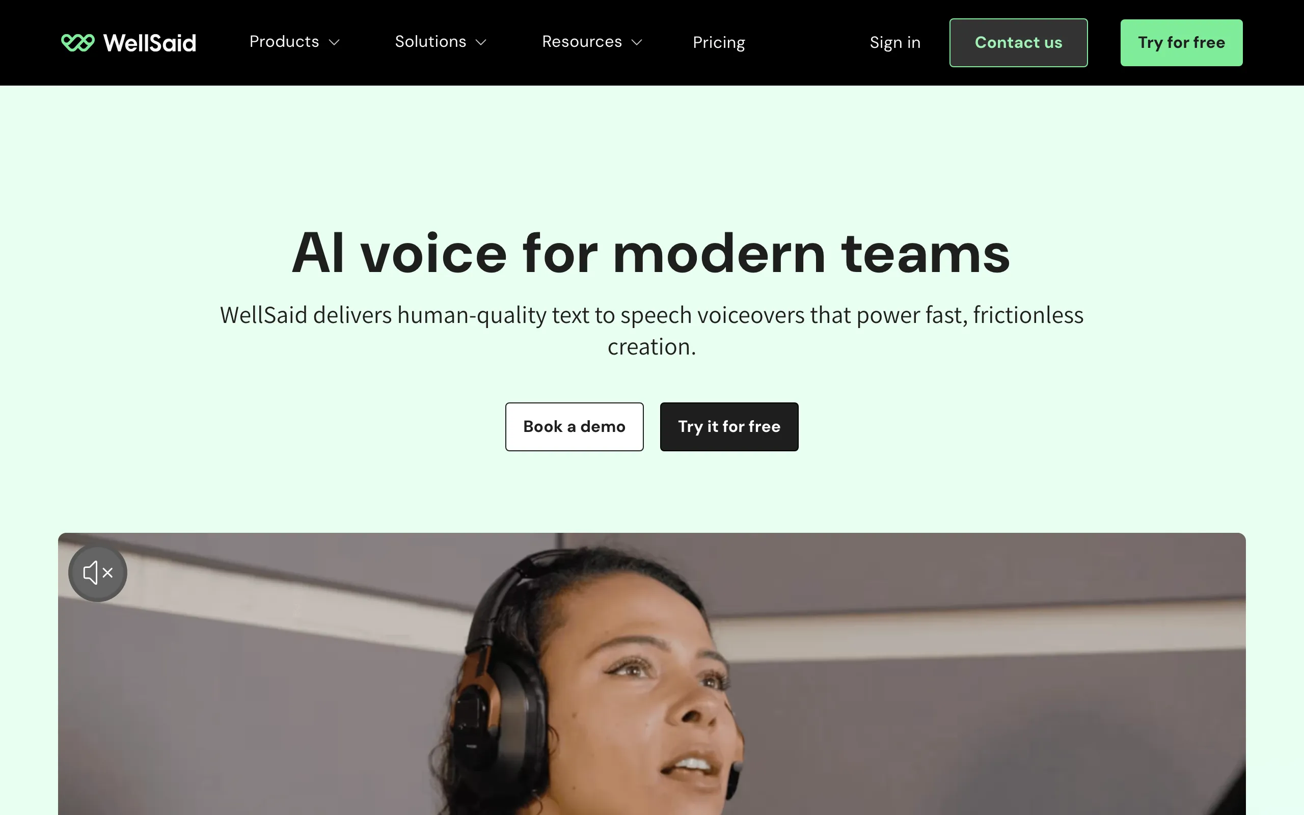 WellSaid Labs website screenshot